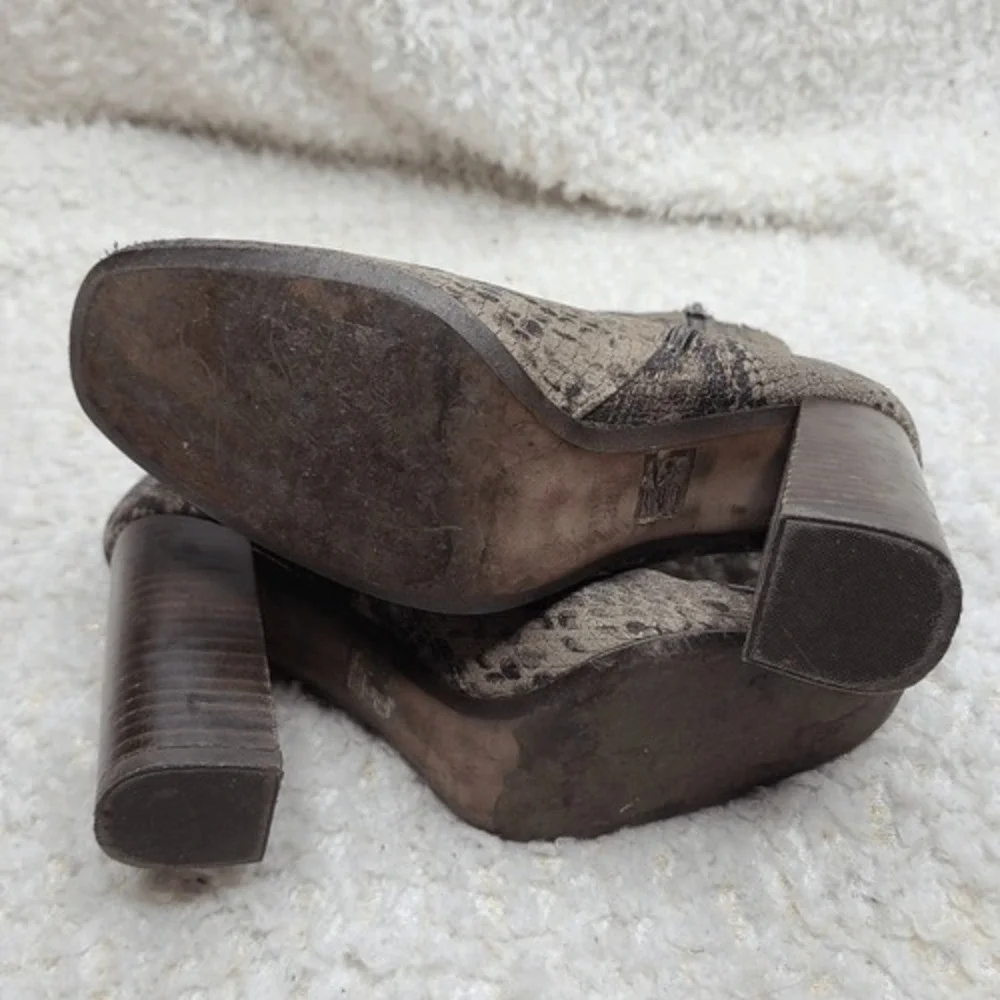 Free People‎ Nolita Snakeskin Ankle Boots sz 38